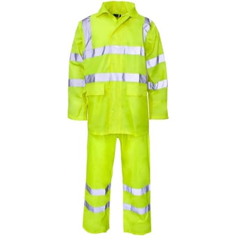 picture of Supertouch Polyester/PVC Reflective Rainsuit  - Reg Leg Length 31" - ST-18841 - (LP) (DISC-X)