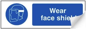 picture of Face Shield Sign LARGE - 600 x 200Hmm - Self Adhesive Vinyl - [AS-MA56-SAV]  