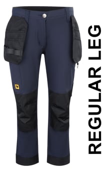picture of JCB Ladies Stretch Holster Pocket Trousers - Navy Blue - Regular Leg - BE-JCB028NR