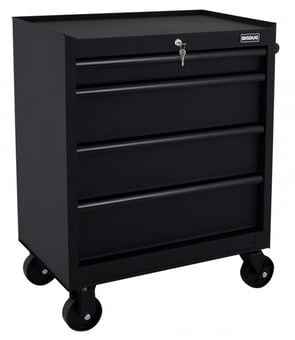 picture of BiGDUG Professional 27" Mobile Tool Cabinet - 4 Drawer - 725h x 676w x 461d - [BDU-BDMTC274MBK] - (LP)