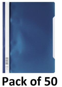 picture of Durable - Clear View Folder - Economy - Dark Blue - Pack of 50 - [DL-257307]