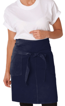 Picture of Dennys Originals Waist Apron With Pockets Navy Blue - [BT-DP132-NVY]