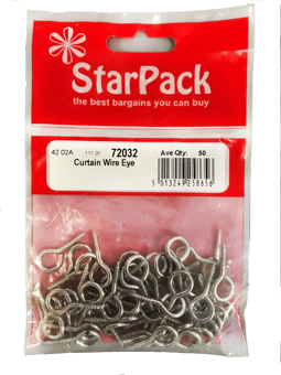 picture of StarPack - 72032 - Curtain Wire Eye - Pack of 40 - [AF-5013249258656] - (DISC-R)