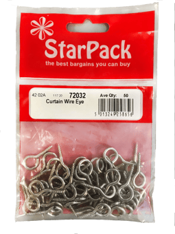 Picture of StarPack - 72032 - Curtain Wire Eye - Pack of 40 - [AF-5013249258656] - (DISC-R)