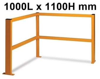 picture of QMP Fully Welded Barrier - Corner Barrier - Open - 1000L x 1100H mm - [QM-RBCU1011OYXX]