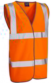 picture of Leo Workwear Orange Hi-Vis Waistcoat - LE-W01-O