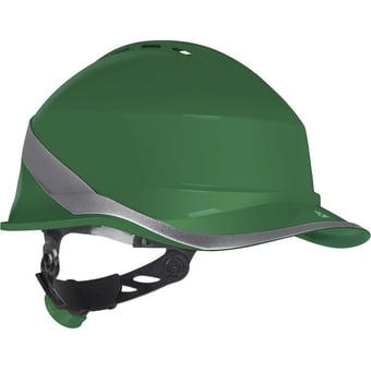 picture of Diamond Vi Wind - Baseball Cap Shape - Green Safety Helmet - Vented - [LH-DIAM6WTRVEFL]