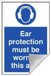 picture of Ear Protection Sign - 200 x 300Hmm - Self Adhesive Vinyl - [AS-MA87-SAV]