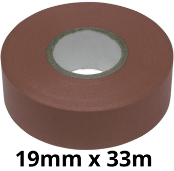 picture of Brown PVC Electrical Tape - 19mm x 33 meters - Sold Per Roll - [EM-BROWN-33]