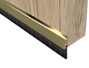 picture of Warmseal Concealed Fix Bottom Door Brush Strip Gold Effect - [CI-G13901]