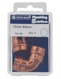Picture of 15mm Solder Ring Copper Elbow (Pack of 2) - CTRN-CI-YS12P