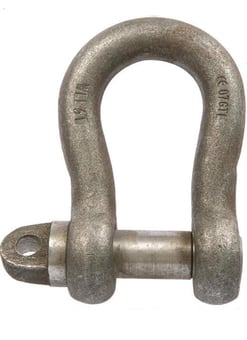 Picture of 4.75t WLL Self Colour Large Bow Shackle c/w Type A Screw Collar Pin - 1 1/8" X 1 1/4"- [GT-HTLBSC4.75]