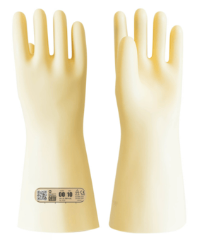 Picture of CATU Insulating Natural Rubber Dielectric Safety Electrician's Gloves - Class 00 - 500V - 360mm - BD-CG-05-A