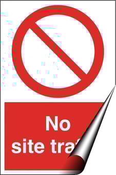 picture of No Site Traffic Sign - 400 x 600Hmm - Self Adhesive Vinyl - [AS-PR121-SAV]
