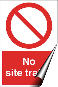 picture of No Site Traffic Sign - 400 x 600Hmm - Self Adhesive Vinyl - [AS-PR121-SAV]