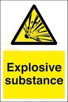 Picture of Explosive Substance Sign - 200 x 300Hmm - Rigid Plastic - [AS-WA153-RP]