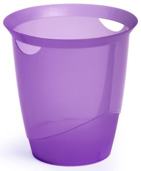 picture of Durable - Waste Basket Trend 16 L - 315 Dia x 330 mmH - Transparent Purple - Pack of 6 - [DL-1701710992]