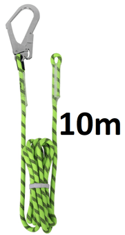 picture of LifeGear 14mm Polyester Rope Tag Line with Scaffold Hook 10mtr - [GF-LG-TL-10MTR]