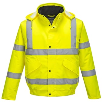 picture of Portwest - S463 - Yellow Hi-Vis Bomber Jacket - PW-S463YER