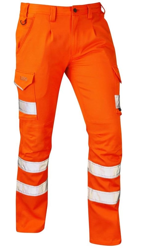 picture of Kingford - Hi-Vis Orange Stretch Poly/Cotton Cargo Trouser - Regular Leg - ISO 20471 Class 1 - LE-CT04-O-R