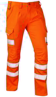 Picture of Kingford - Hi-Vis Orange Stretch Poly/Cotton Cargo Trouser - Regular Leg - LE-CT04-O-R