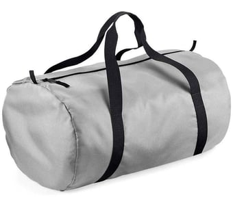 picture of BagBase Packaway Barrel Bag - Silver/Black - [BT-BG150-SLBK]