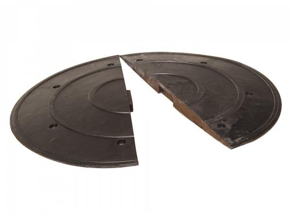 Picture of SafeRide Speed Reduction Humps - End Section - 450mmW x 75mmH - Fixings Included - Male - Black - [MV-284.28.854]