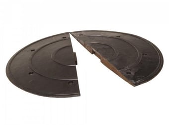 Picture of SafeRide Speed Reduction Humps - End Section - 450mmW x 75mmH - Fixings Included - Male - Black - [MV-284.28.854]