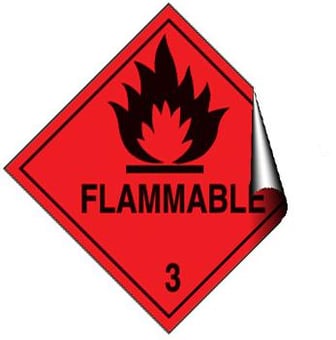 picture of Hazchem & Transport Labels - Flammable Liquid - 100 X 100Hmm - Self Adhesive Vinyl - [AS-DA31-SAV]