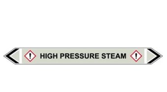 Picture of Flow Marker - High Pressure Steam - Grey - Pack of 5 - [CI-13430]