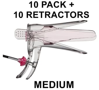 picture of Ultraspec Vaginal Speculum - Medium - 10 Pack + 10 Retractors - [VC-9175]