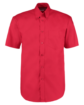 Picture of Kustom Kit Mens Short Sleeve Premium Oxford Shirt - Red - BT-KK109-RED