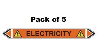 picture of Flow Marker - Electricity - Orange - Pack of 5 - [CI-13433]