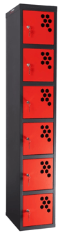 picture of Armorgard PowerStation PWS6K Battery Charging 6-Locker Station - Key Camlocks - [AG-PWS6K] - (LP)
