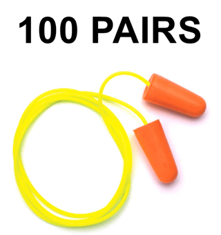 picture of Pyramex DP1001 Disposable Corded Earplugs Orange - Box of 100 Pair - [PMX-DP1001]