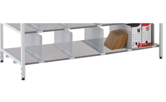 picture of QMP Short Half Depth Lower Shelf Dividers - Pack of 5 - Light Grey - [QM-BPSHLSDIVP5L]