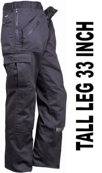 picture of Portwest Superior Navy Blue Comfort Action Trousers - Tall Leg 33 Inch - 245g 9 - PW-S887NAT