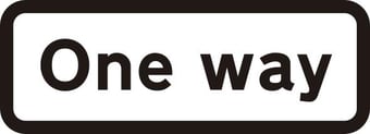 Picture of Spectrum 659 x 188mm Dibond ‘One Way’ Road Sign - Without Channel - [SCXO-CI-14803-1]