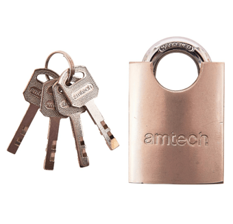picture of Amtech 50mm Steel Padlock with 4 Keys - [DK-T1620]