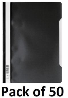 picture of Durable - Clear View Folder - Economy - Black - Pack of 50 - [DL-257301]