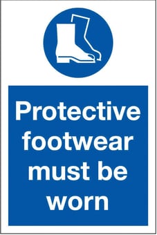 Picture of Protective Footwear Sign LARGE - 400 x 600Hmm - Rigid Plastic - [AS-MA42-RP]