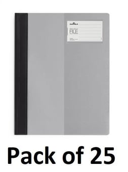 picture of Durable - Clear-View Folder Project File - Grey - Pack of 25 - [DL-274510]
