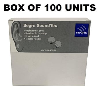 picture of Segre SoundTec - Replacement Pods For Earbands - Box of 100 Units - [XS-EARBUDS] - (DISC-C-T)