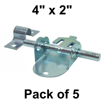 picture of ZP Oval Padlock Bolt - 4" x 2" - Pack of 5 - [CI-DB37L]