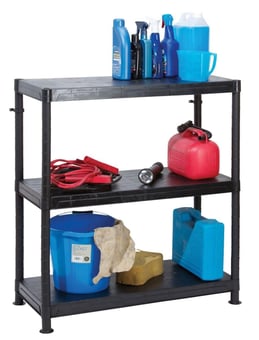 picture of Garland Self Assembly Plastic Shelving 3 Shelf Unit 90cm L x 40cm W x 97cm H - [GRL-G09043]