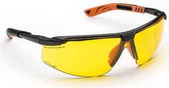 picture of Univet 5X8 - Contrast Safety Spectacles - Black/Orange Frame - [UV-5X8.03.00.03]