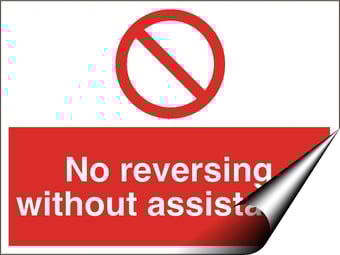 picture of No Reversing Sign - 600 x 450Hmm - Self Adhesive Vinyl [AS-PR161-SAV]