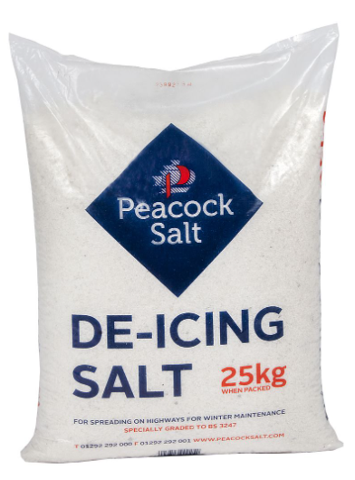 picture of Peacock White De-icing Salt - 25kg Bag - Conforms to BS3247 - [PK-DEI0025]