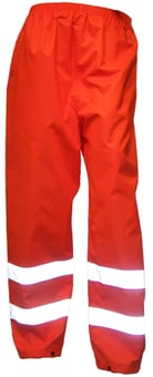 Picture of Hi Vis PVC/NYLON Waterproof Orange Over Trousers Rail ANKLE BAND - Reg Leg 31" - ST-18582