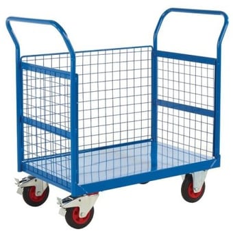 picture of QMP 3 Sided Trucks - Dark Blue - Mesh Sides - 830H x 600W x 1200D mm - [QM-RTBT3612MBXX] - (LP)